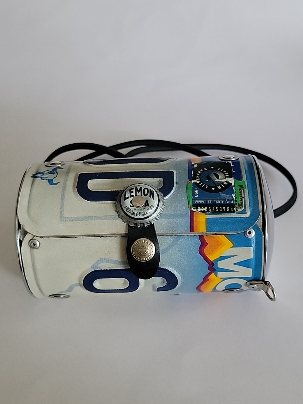 LITTLE EARTH MONTANA METAL LICENSE PLATE BARREL PURSE VINTAGE/RARE